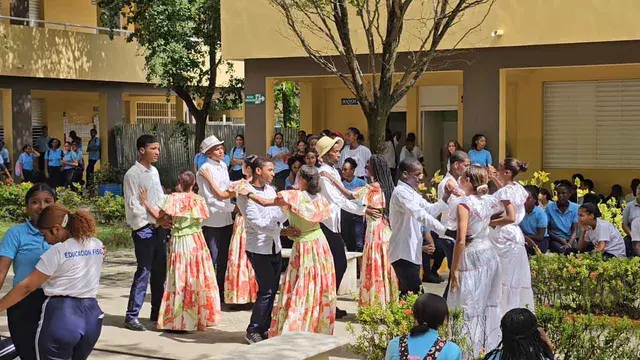 Dancing at school campus
